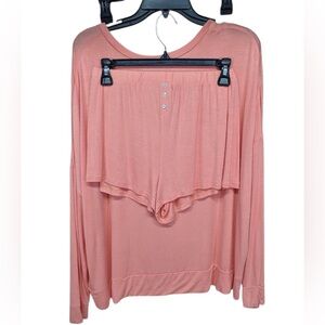 NWT‎ Honeydew 2 piece pajama set high waist, rayon material salmon color size L
